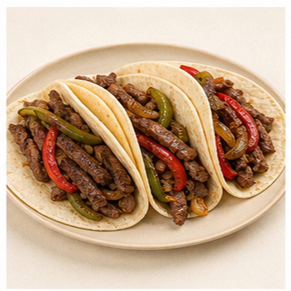 Fajita beef taco
